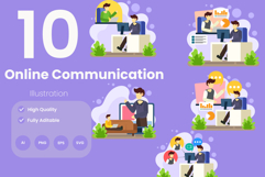Online Communication Illustration Pack Product Image 1