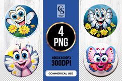 Cute Butterfly Clipart Sublimation PNG Product Image 1