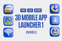 3D App Launcher Icon Collection Bundle 01 Product Image 1