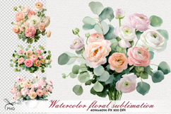 Watercolor floral sublimation Product Image 1