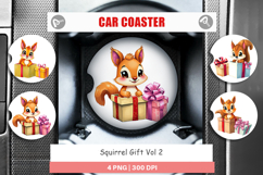 Car Coaster Squirrel Gift Product Image 1