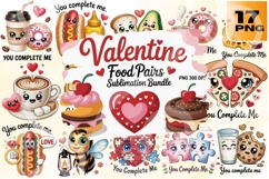 You Complete Me Valentine Food Love PNG Pack Product Image 1