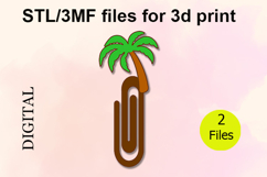 Paper Clips, Palm Tree, STL/3MF files for 3D Printing Product Image 1