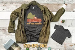 tis the season Christmas Truck with Tree SVG Product Image 2