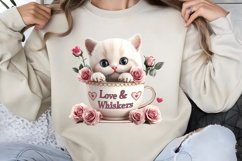 Valentines Day Kitty Cups Clipart PNG Product Image 1