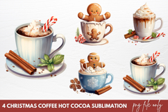 Christmas Coffee Hot Cocoa Sublimation PNG Product Image 1