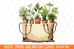 Rustic Spring Clipart, Vintage Spring Clipart Product Image 1