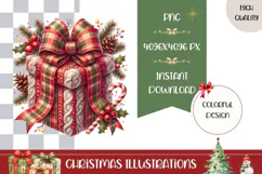 Christmas Present Illustration, Cartoon Christmas Bow PNG Product Image 1