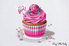 Baby Girl Desserts Clipart PNG Product Image 1