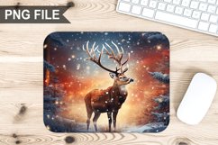 Christmas Deer Sublimation Mouse Pad PNG Design Product Image 1