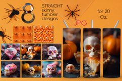 Halloween Sugar skull | 8 Skinny tumbler sublimation designs Product Image 1