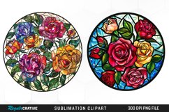Stained Glass Roses Clipart Bundle Product Image 2