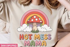 Hot mess mama PNG, Mothers Day Sublimation PNG Product Image 2