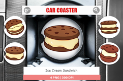 Car Coaster Ice Cream Cookie Product Image 1