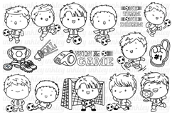 Soccer Clipart - Cute Sports Clip Art Coloring Product Image 1