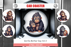 Car Coaster Gorilla Mother&#039;s Day Product Image 1