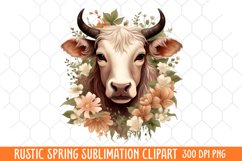 Rustic Spring Clipart, Vintage Spring Clipart Product Image 1