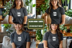 Gildan 64000 Model Mockup, Gildan White TShirt Mockup Product Image 1