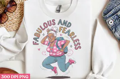 Fabulous and fearless PNG, Funny Grandma Sublimation PNG Product Image 2