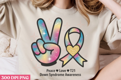 Peace Love Cure PNG, Syndrome Sublimation PNG Product Image 2