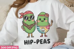 Hip Peas PNG, Funny Puns Sublimation PNG Product Image 1