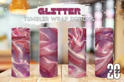 Liquid Waves Tumbler Template, Pink Glitter Tumbler Designs Product Image 1