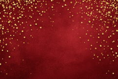 A vibrant red background with gold glitter and sparkles Product Image 1