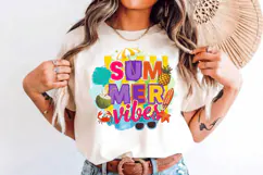 Summer Vibes PNG sublimation |Beach & Summer PNG T-Shirt Product Image 7