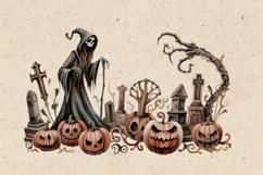 Creepy Halloween clipart. PNG sublimation Product Image 2