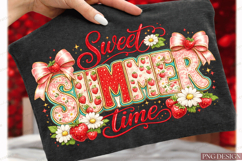 Sweet Summer Time PNG Design | Strawberry Coquette Summer Product Image 5