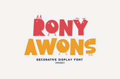 Rony Awons - Funny Decorative Font Product Image 1