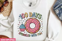 100 Days Sprinkled PNG, 100 Days Of School Sublimation PNG Product Image 2