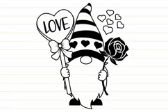 Valentine Gnome Svg Valentine Svg Gnome Svg Product Image 5