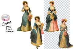 Victorian, Woman, Scraps, Ephemera, PNG, Clipart Product Image 1