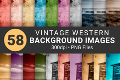 58 Vintage Western Digital Backgrounds Outlaw Scenery Product Image 1