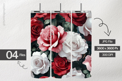 3D Roses Digital Papers - 04 Variations Product Image 2