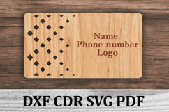Business card with engraving. Plywood business card. Product Image 1