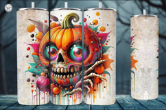 4 Scary Tumbler Wrap Sublimations, 20 oz Product Image 2