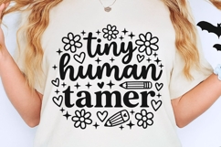 Tiny Human Tamer Svg, Back To School Svg, Funny Teacher Svg. Product Image 2