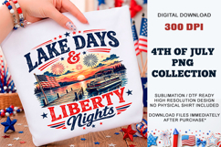 Lake Days &amp; Liberty Nights PNG | Sublimation DTF Product Image 1