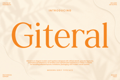 Giteral - Stylish Editorial Serif Font Product Image 1
