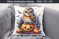 Halloween Owl - Halloween pillow Sublimation Design Product Image 2
