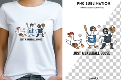 Baseball Goose PNG, Funny Goose Baseball Clipart, Sports Product Image 1