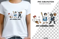 Baseball Goose PNG, Funny Goose Baseball Clipart, Sports Product Image 1