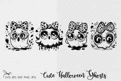 Cute Halloween ghost svg files for cricut Product Image 1