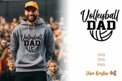 Volleyball dad svg, SVG files for cricut, laser cut files Product Image 1