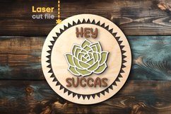 Hey Succas SVG laser cut file for Glowforge Product Image 1