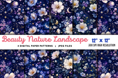 Beauty Nature Landscape Blossoming Trees JPG Product Image 1