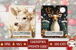 Cartoon Christmas Deer Money Card, Christmas Gift Card PNG Product Image 1