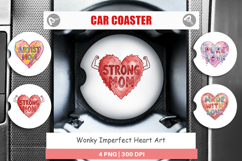 Imperfect Heart Car Coaster Product Image 1